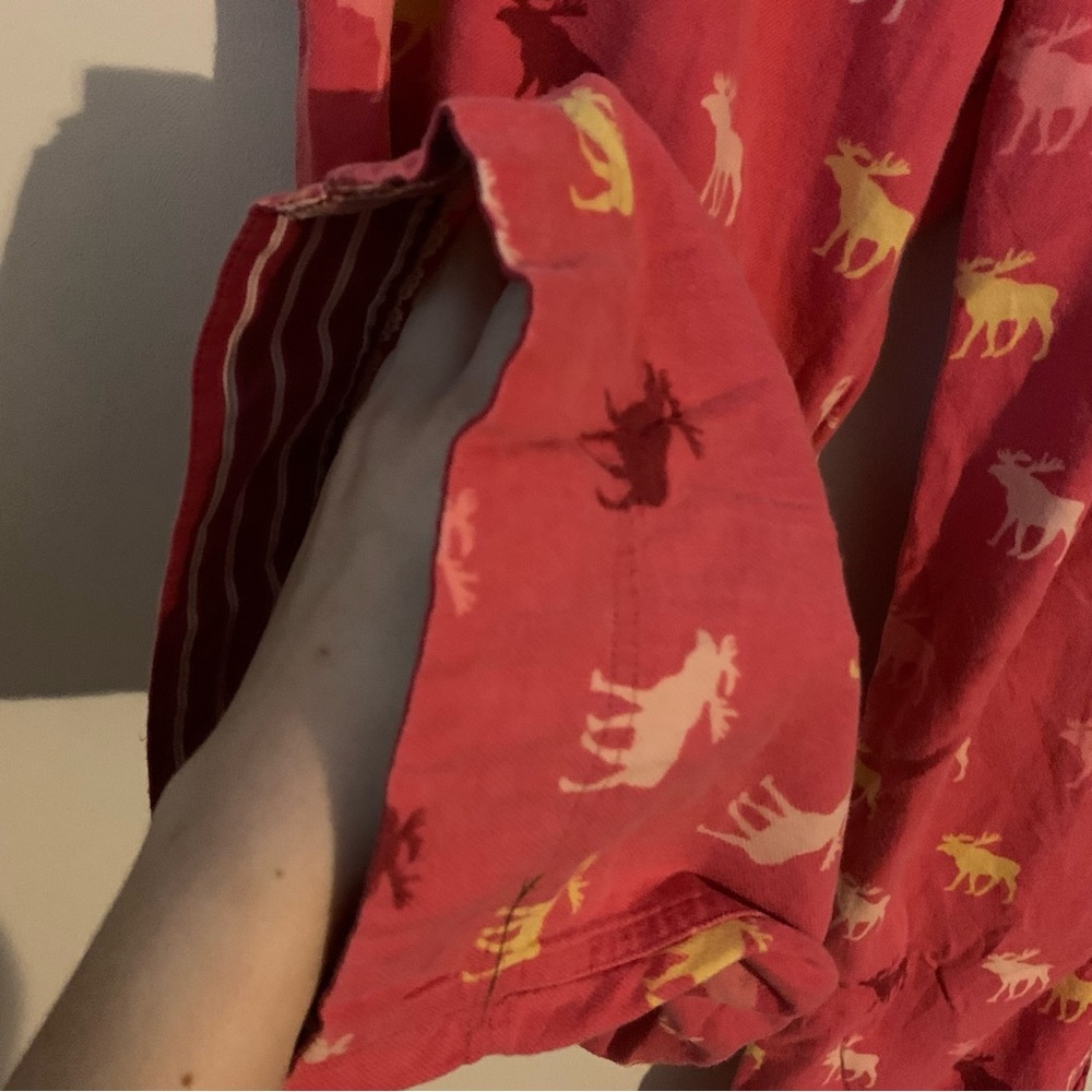 Vintage Abercrombie Logo Flannel PJ Pajama Lounge Drawstring Pants - Picture 5 of 7